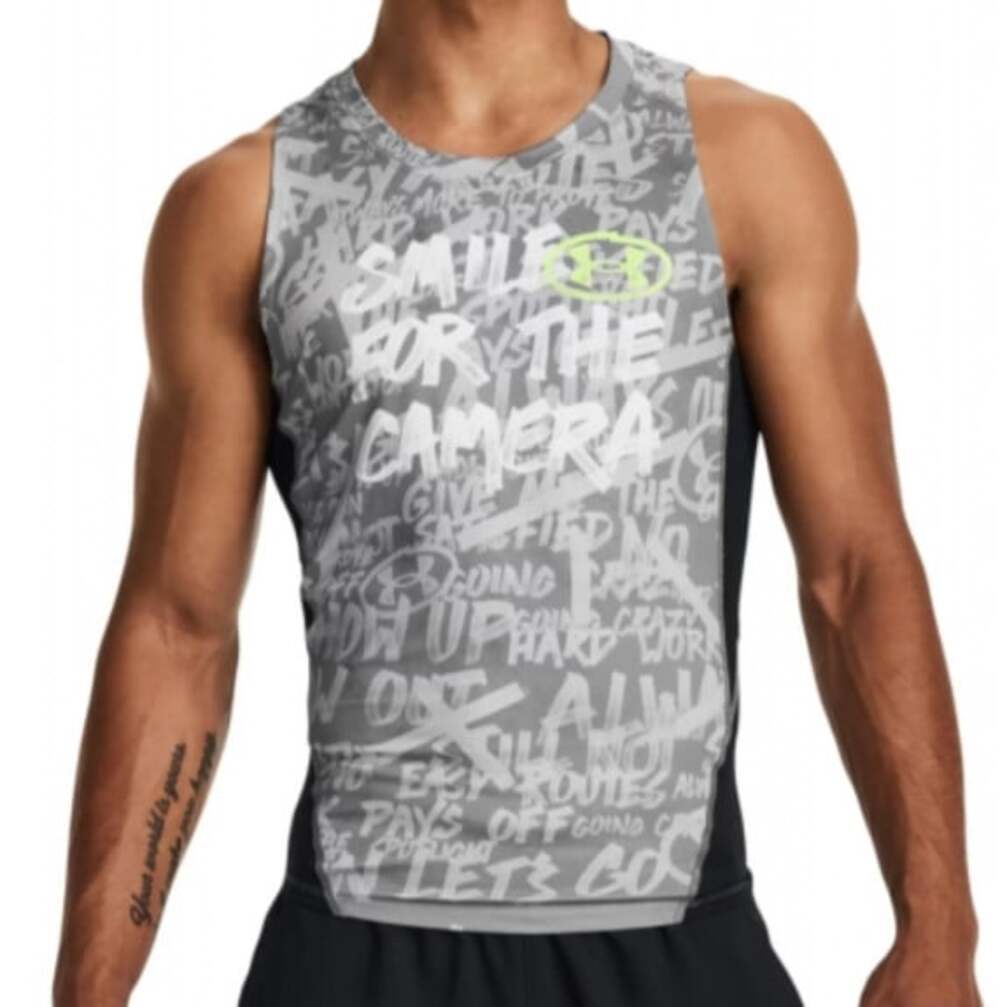 Under Armour Men's HeatGear Message Compression Tank Top Size Medium